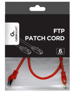 GEMBIRD PP6-0.5M/R Mrezni kabl, CAT6 FTP Patch cord 0.5m red - 44148