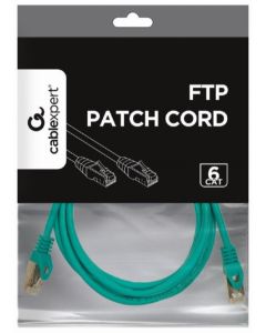 GEMBIRD PP6-2M/G Mrezni kabl, CAT6 FTP Patch cord 2m green - 44151