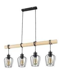 Rabalux Visilica Fabian E27 4x MAX 40W mat crno (5247) - 5247