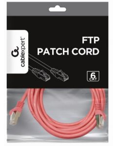 GEMBIRD PP6-3M/RO Mrezni kabl,CAT6 FTP Patch cord 3m pink - 44152