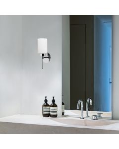 OPVIQ Zidna lampa Balcova N-344,  srebrna/bela