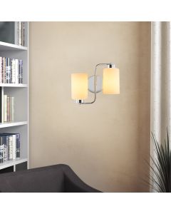 OPVIQ Zidna lampa Balcova N-346, srebrna/bela