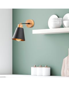 OPVIQ Zidna lampa Manavgat N-610, crna/braon