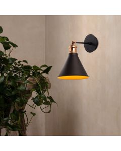 OPVIQ Zidna lampa Berceste N-680, crna/bronzana