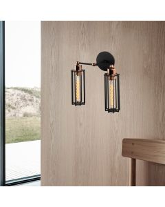 OPVIQ Zidna lampa Likya N-1023, crna/bakarna