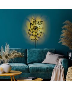 OPVIQ Zidna lampa Flower Faced, crna