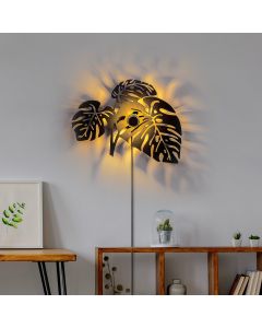 OPVIQ Zidna lampa Leaves, crna