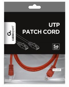 GEMBIRD PP12-2M/R Mrezni kabl, CAT5e UTP Patch cord 2m red - 44294