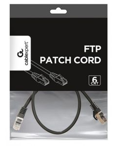 GEMBIRD PP6-1M/BK Mrezni kabl, CAT6 FTP Patch cord 1m black - 44297