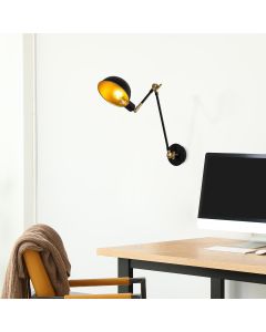 OPVIQ Zidna lampa Sivani MR-658, crna/zlatna