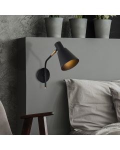 OPVIQ Zidna lampa Sivani MR-664, crna/zlatna