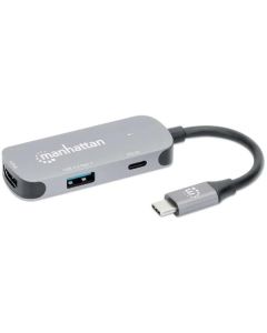 MANHATTAN USB-C to HDMI (4K@30Hz) 3-in-1 Docking with Power 130707