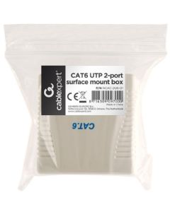 GEMBIRD NCAC-2U6-01 CAT6 UTP 2-port skutija za površinsku montažu za RJ45 - 44290