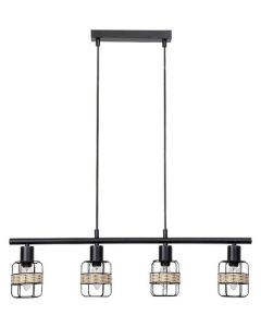 Rabalux Visilica Indiana E14 4x MAX 25W crna (5284) - 5284