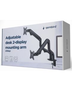 GEMBIRD Nosač za monitor stoni, dupli, podesivi ,17