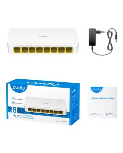 CUDY FS108D LAN 8-Port 10/100 Switch auto-negotiation RJ45 ports - 44385