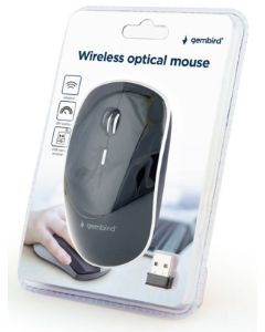 GEMBIRD MUSW-4B-01 Bezicni mis 2,4GHz opticki USB 800-1600Dpi black 115mm, visina-30mm fok - 20185-1