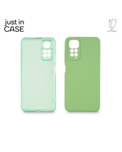 JUST IN CASE Maska 2u1 Extra case MIX za Redmi Note 11, zelena - MIX312GN
