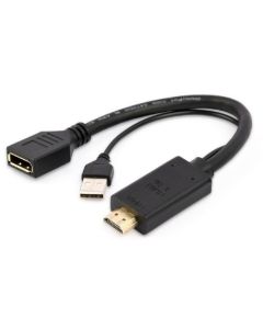 GEMBIRD HDMI muški na DisplayPort ženski aktivni adapter kabl 4K, crna - 42540