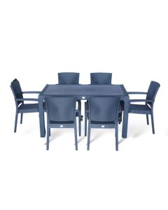 MOBILYA Garnitura Ratan antracit L 533 6/1 - 533