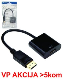 GEMBIRD A-DPM-HDMIF-08 ** DisplayPort v1 to HDMI adapter cable, black (239)(alt A-DPM-HDMIF-002) - 44469