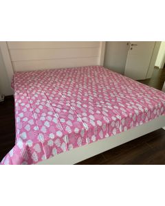 VIKTORIJA Čaršav Ranforce 220x240cm bez lastiša Pink cloud - VLK000535-pinkcloud
