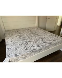 VIKTORIJA Čaršav Ranforce 220x240cm bez lastiša White/grey - VLK000535-white-grey