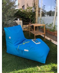 ATELIER DEL SOFA Baštenski lazy bag Daybed, tirkizna