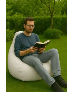 ATELIER DEL SOFA Lazy bag Deri Armut, bela