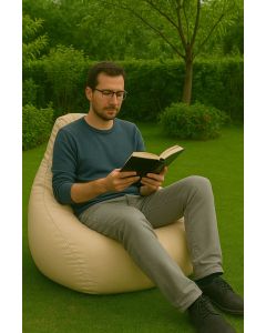 ATELIER DEL SOFA Lazy bag Deri Armut, krem