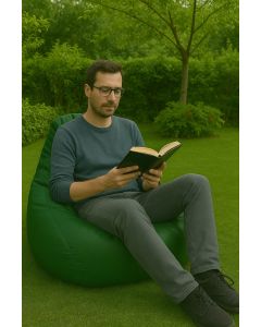 ATELIER DEL SOFA Lazy bag Deri Armut, zelena