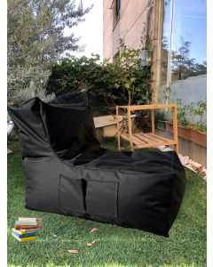 ATELIER DEL SOFA Baštenski lazy bag Xxl Sedir, crna