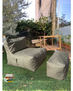 ATELIER DEL SOFA Baštenski lazy bag set 2/1 Xxl Sedir, bež