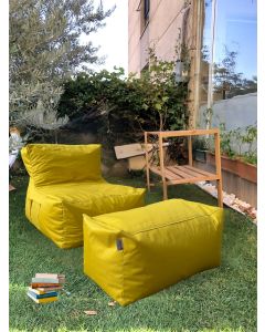 ATELIER DEL SOFA Baštenski lazy bag set 2/1 Xxl Sedir, žuta
