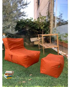 ATELIER DEL SOFA Baštenski lazy bag set 2/1 Xxl Sedir, narandžasta