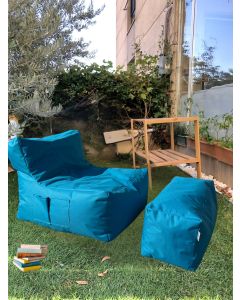 ATELIER DEL SOFA Baštenski lazy bag set 2/1 Xxl Sedir, tirkizna