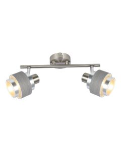 Rabalux Spot rasveta Basil E14 2X MAX 10W brušeni hrom (5380) - 5380