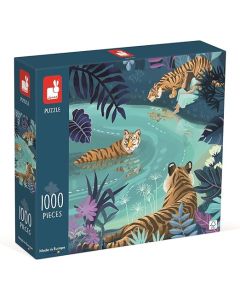 JANOD Puzzle Tigrovi na mesečini - 1.000 delova - J02511