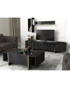 HANAH HOME Set nameštaj za dnevni boravak Veyron, crna - 542TLN3101