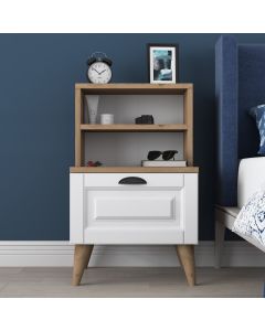 HANAH HOME Noćni ormarić BD105 2786, braon/bela - 543WRN1401