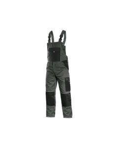 CANIS Radne pantalone na tregere Phoenix Cronos, siva/crna - 54489-148