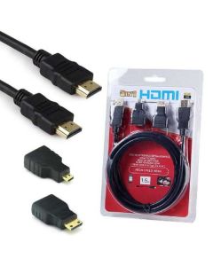 VELTEH HDMI kabl 1.5m sa mikro mini hdmi adapterima - 55-052