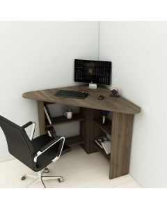 HANAH HOME Ugaoni radni sto Corner, braon