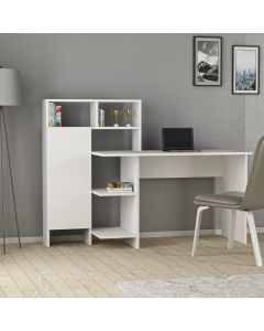 HANAH HOME Radni sto sa policom Bugra, bela