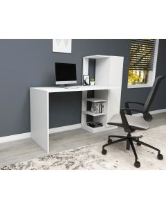 HANAH HOME Radni sto sa policama Yagiz, bela