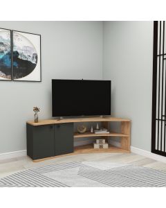 HANAH HOME Ugaona TV komoda Termera, braon/antracit - 550ARN2976