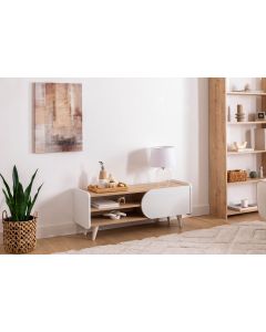 HANAH HOME TV komoda Mindy, bela/braon - 550ARN3453