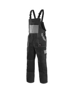 CANIS Radne pantalone na tregere Luxy Robin, crna/siva - 5519658