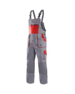 CANIS Radne pantalone na tregere Luxy Robin, siva/crvena - 5652446