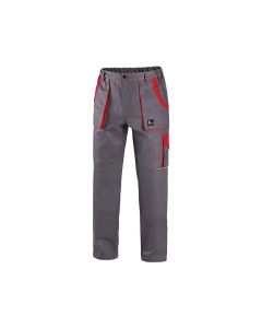 CANIS Radne pantalone do struka Luxy Josef, siva/crvena - 5652346